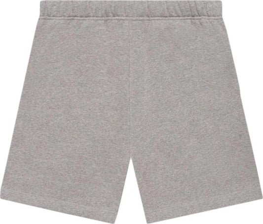 FLEECE SHORTS WITH LONG DRAWSTRINGS - DARK GREY
