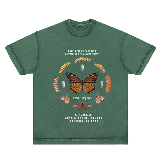 Reverse Inside-Out Oversize Tshirt (Washed Green)