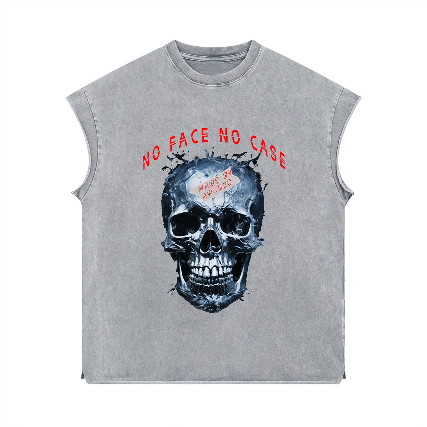 SLEEVELESS TANK TOP- LIGHT GREY