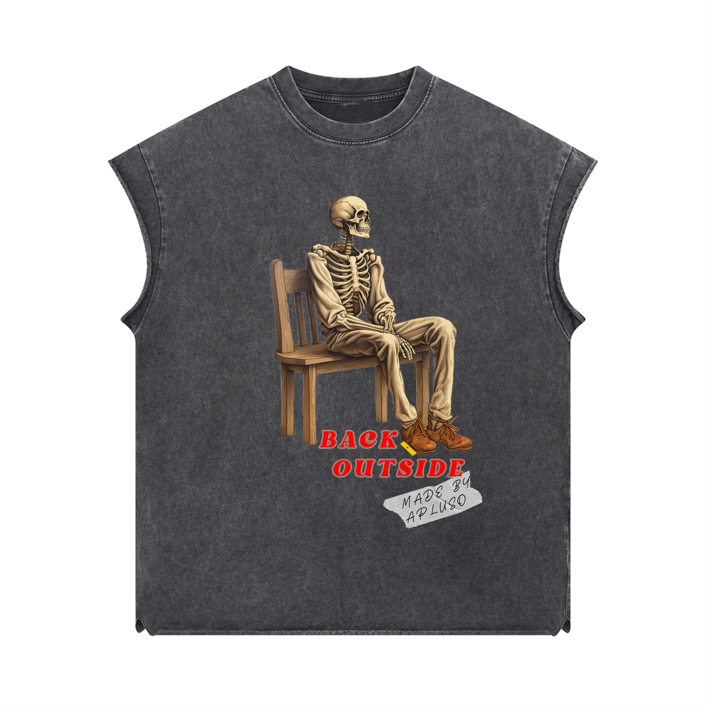 SLEEVELESS TANK TOP - DARK GREY