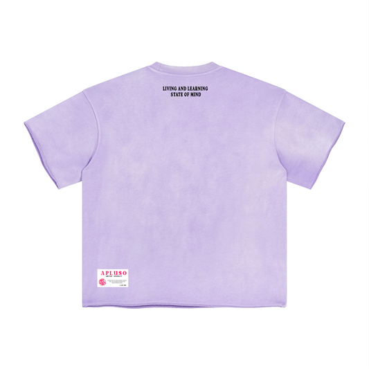FADED PURPLE HEM BOXY TSHIRT