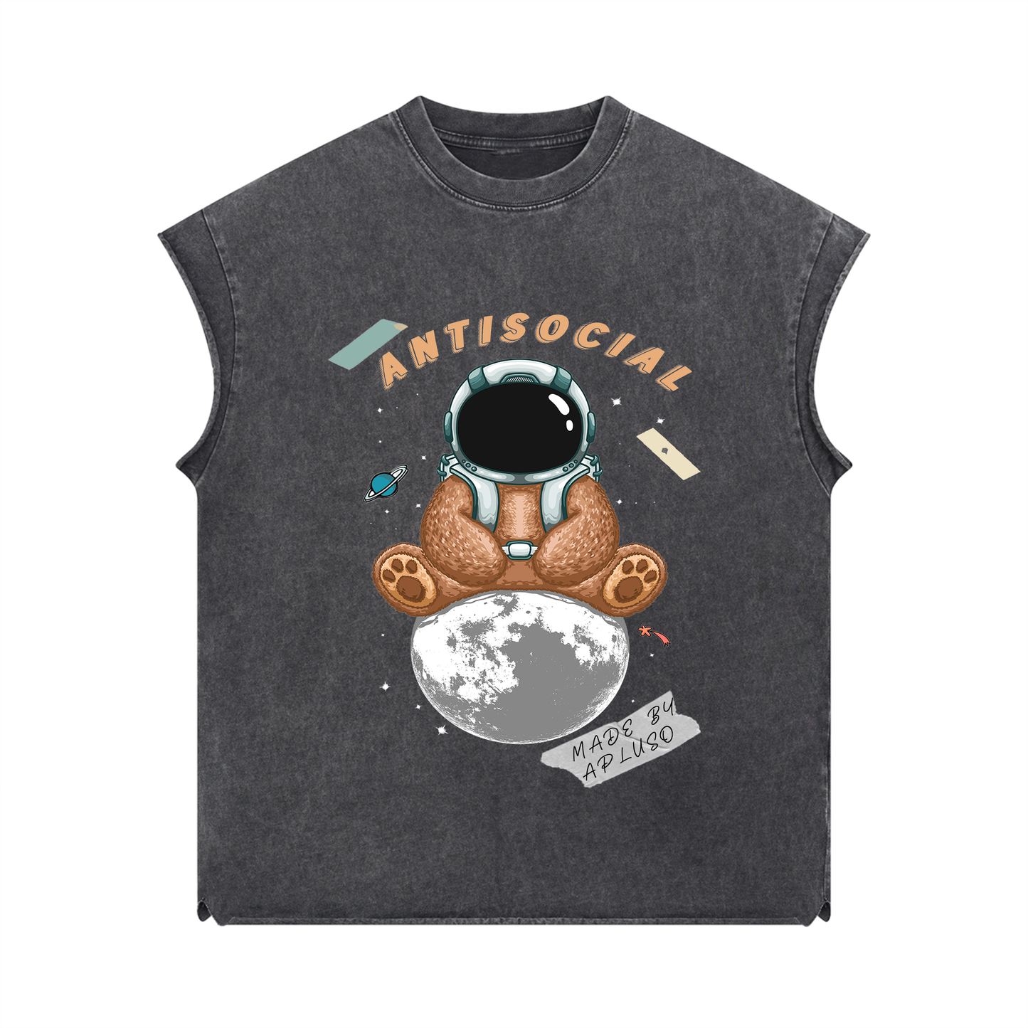 SLEEVELESS TANK TOP - DARK GREY