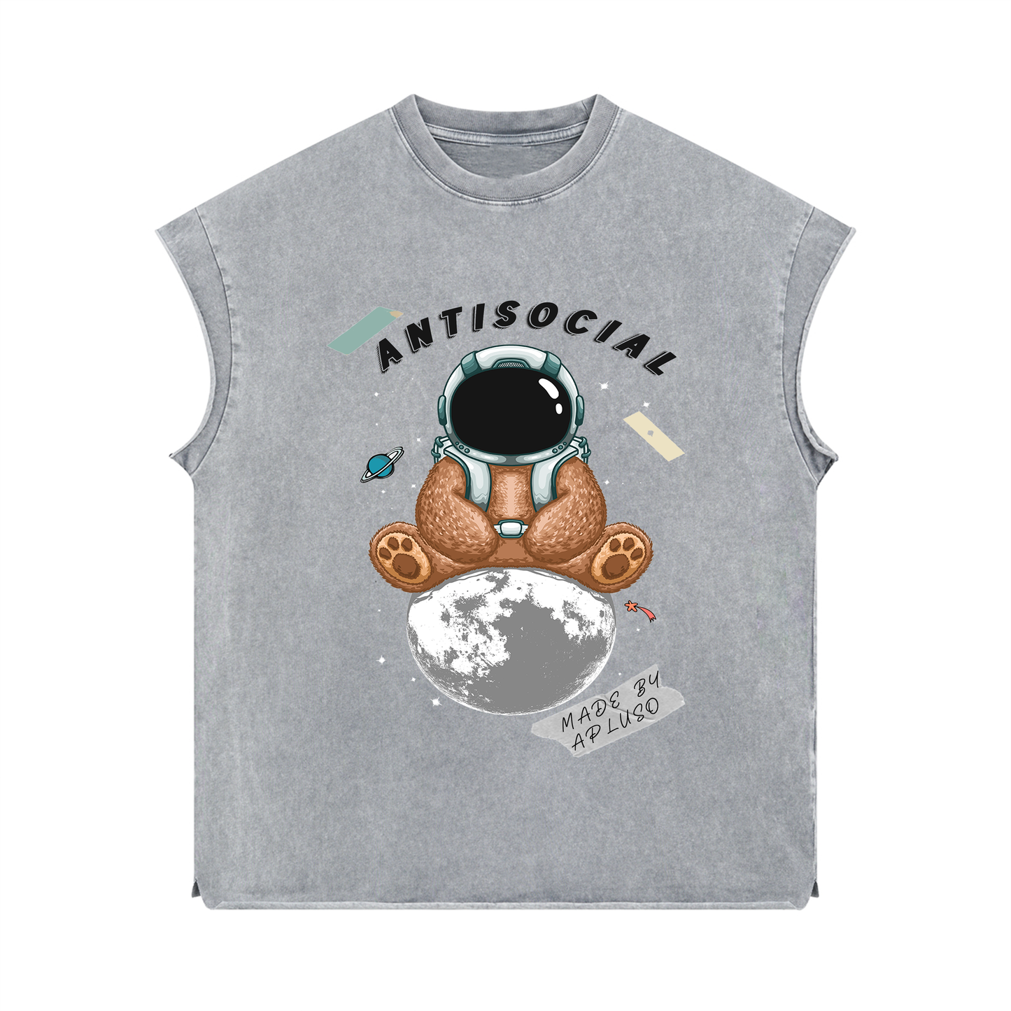 SLEEVELESS TANK TOP- LIGHT GREY