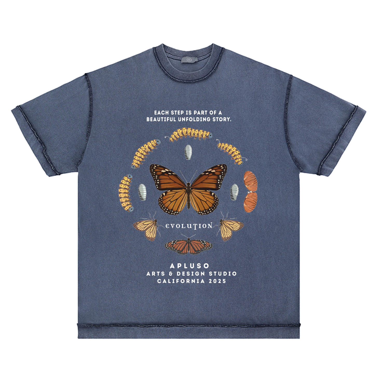Reverse Inside-Out Oversize Tshirt (Blue)