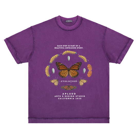 Reverse Inside-Out Oversize Tshirt (Washed Purple)