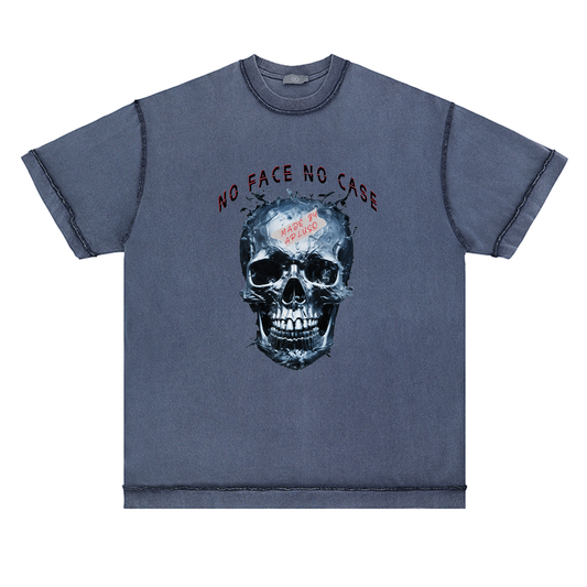 REVERSE INSIDE OUT TSHIRT - NO FACE NO CASE STREETWEAR GRAPHIC TEE