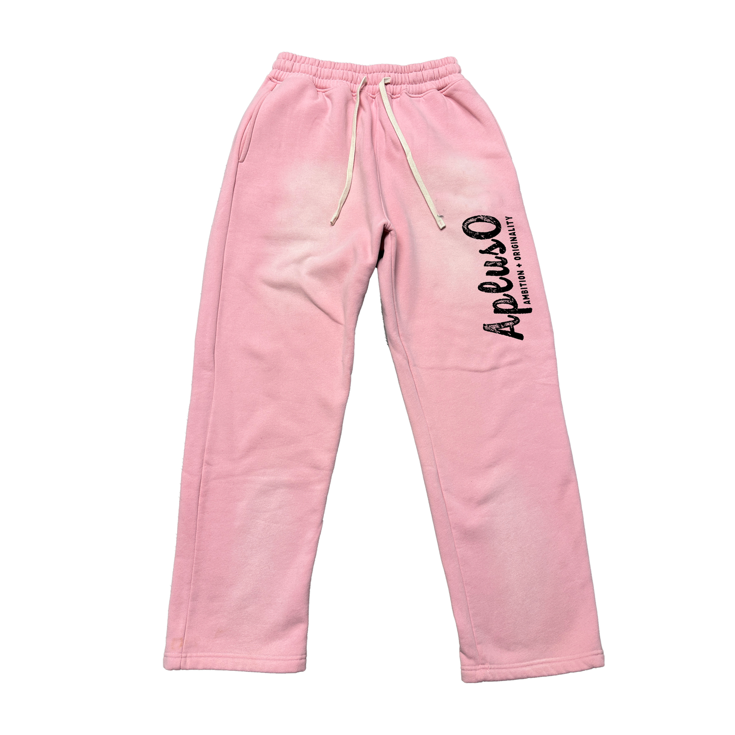 DISTRESSED DYED WASHED PANT - PINK