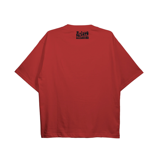 LIVING AND LEARNING ASTRONAUT BEAR - WASHED RED TEE