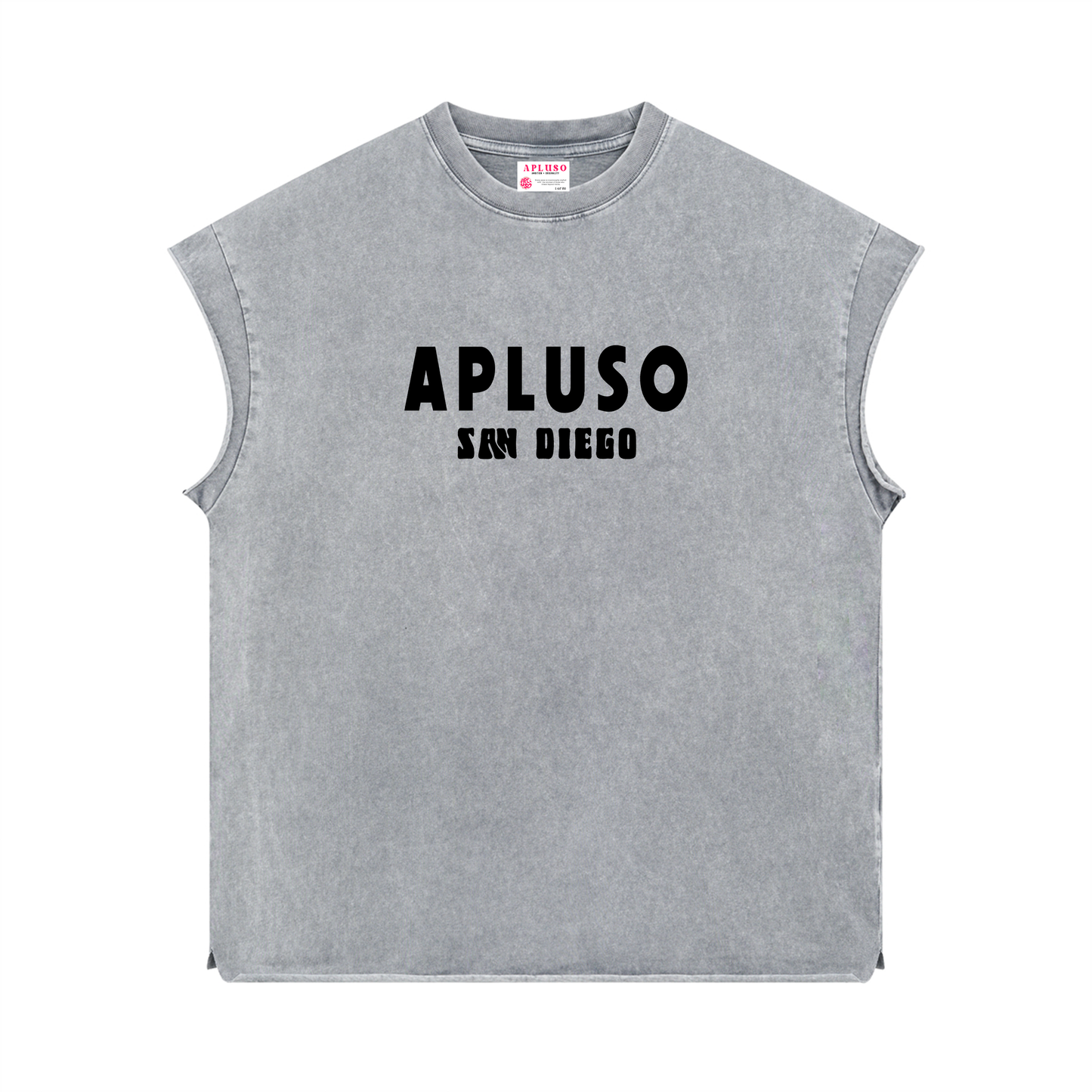 SLEEVELESS TANK TOP- LIGHT GREY