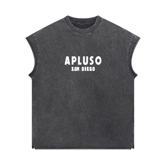 SLEEVELESS TANK TOP - DARK GREY