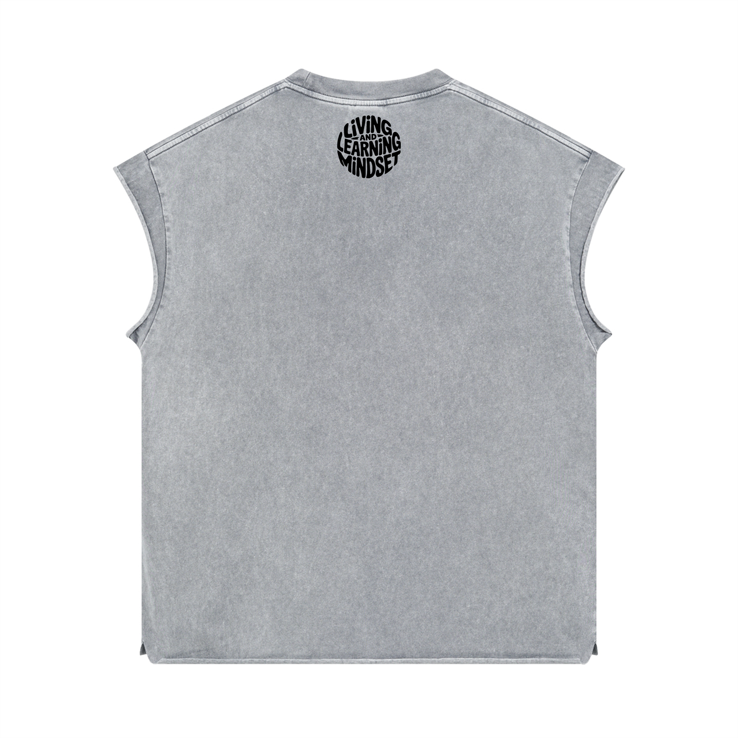 SLEEVELESS TANK TOP- LIGHT GREY