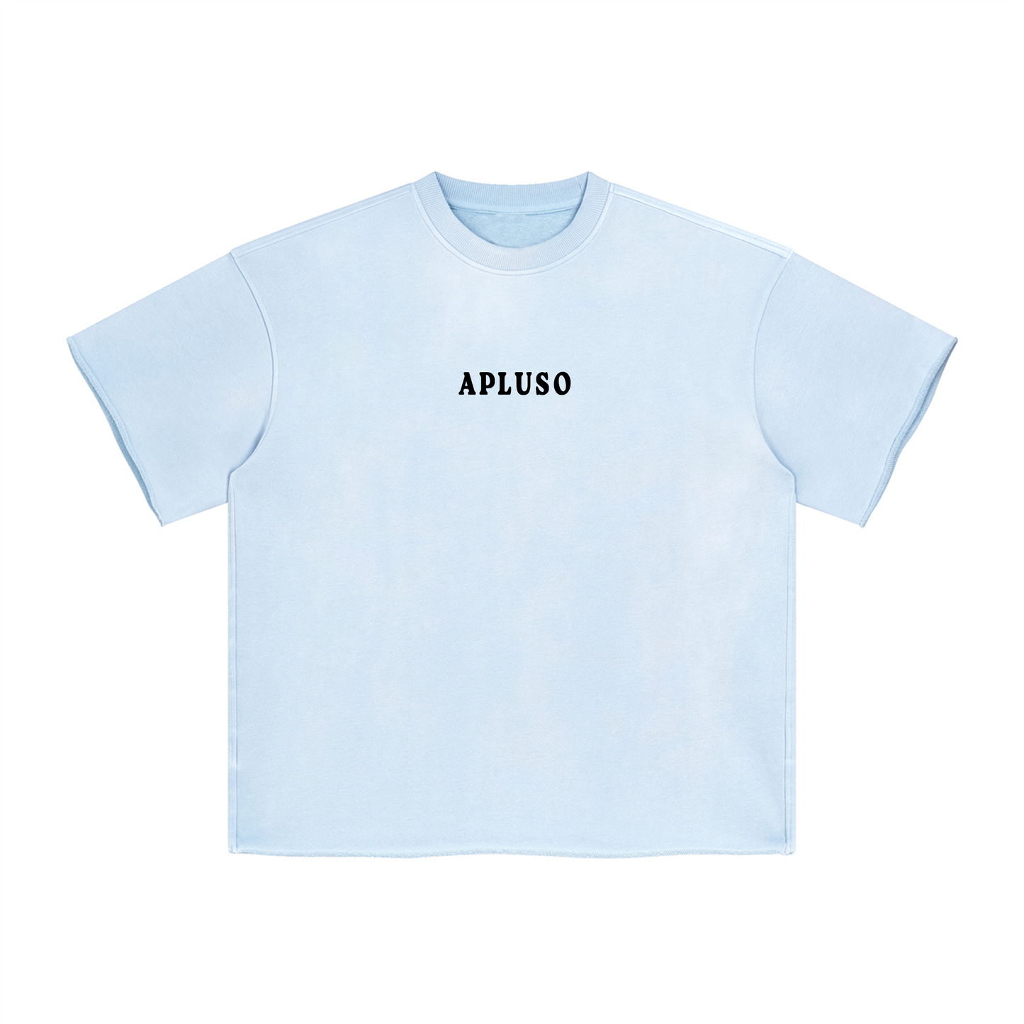 FADED BLUE HEM BOXY TSHIRT