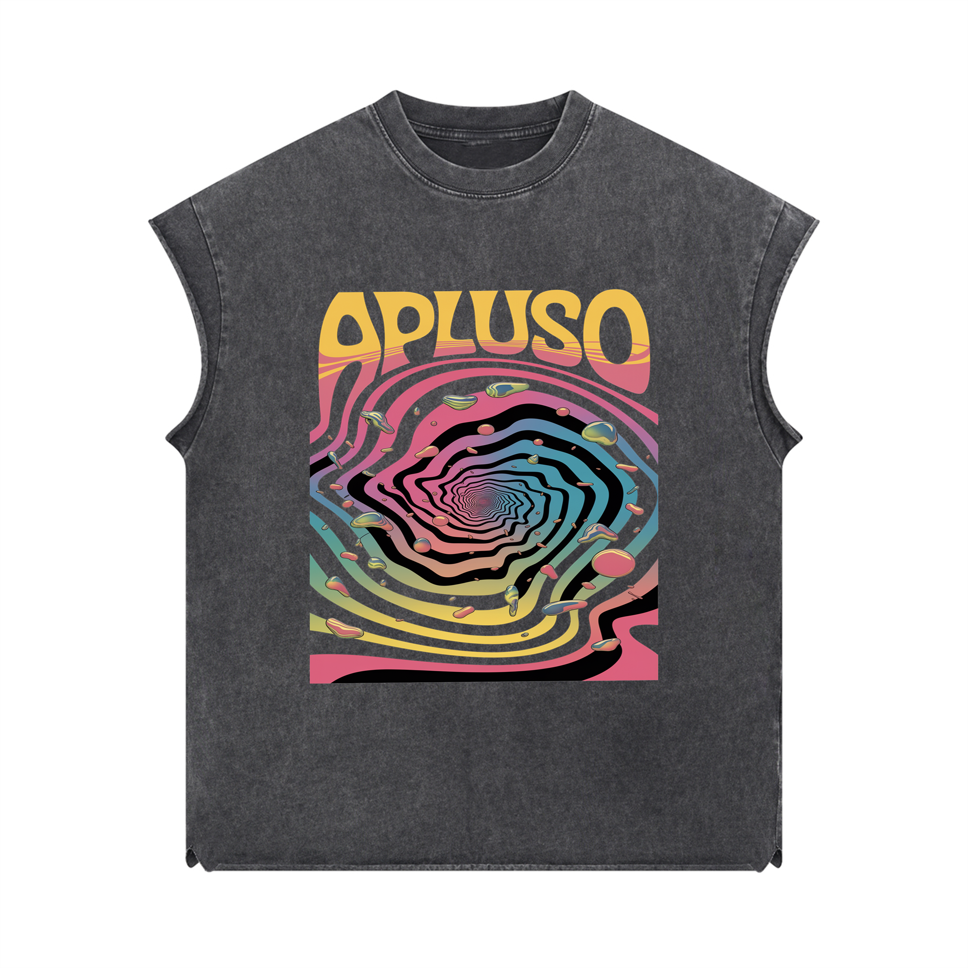 SLEEVELESS TANK TOP - DARK GREY
