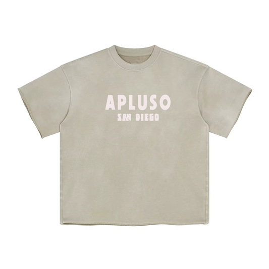 APLUSO SAN DIEGO - FADED HEM BOXY TSHIRT