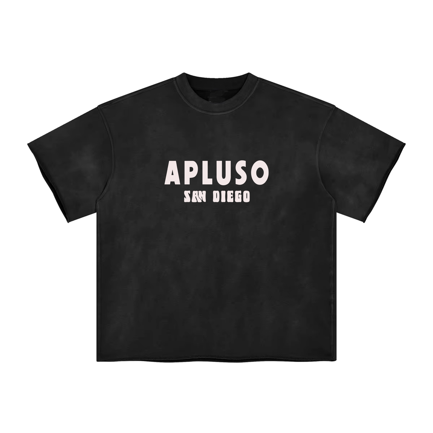 FADED BLACK HEM BOXY TSHIRT