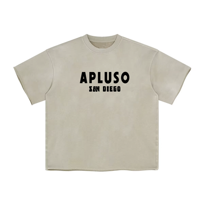 APLUSO SAN DIEGO - FADED HEM BOXY TSHIRT