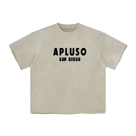 APLUSO SAN DIEGO - FADED HEM BOXY TSHIRT