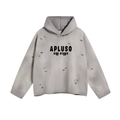 Boxy Cropped and Distressed Pullover Hoodie
