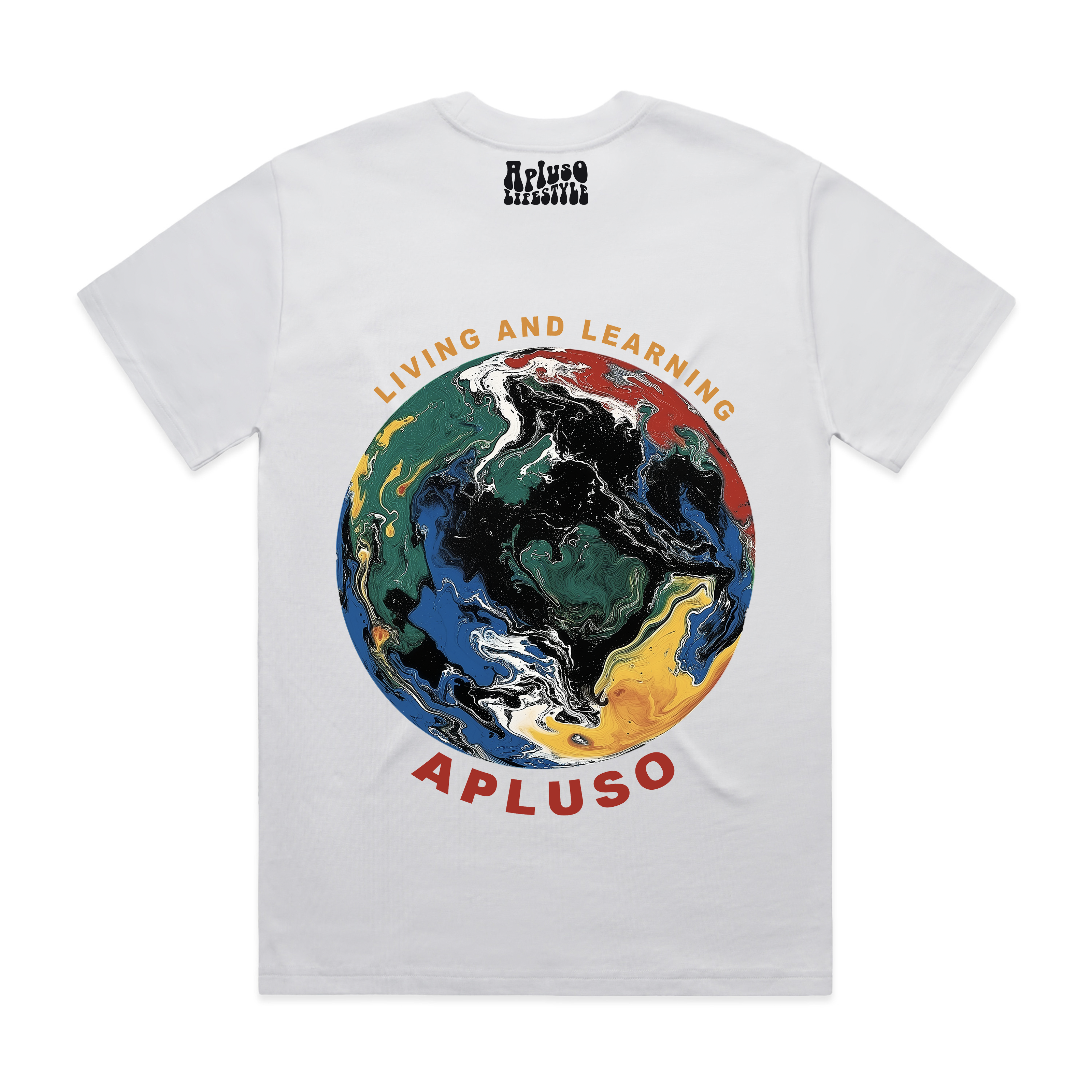 LIVING AND LEARNING GLOBE GRAPHICS OVERSIZE TSHIRT