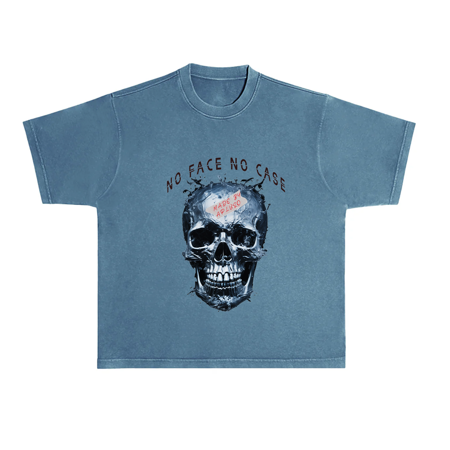 NO FACE NO CASE  OVERSIZE STREETWEAR GRAPHIC TSHIRT