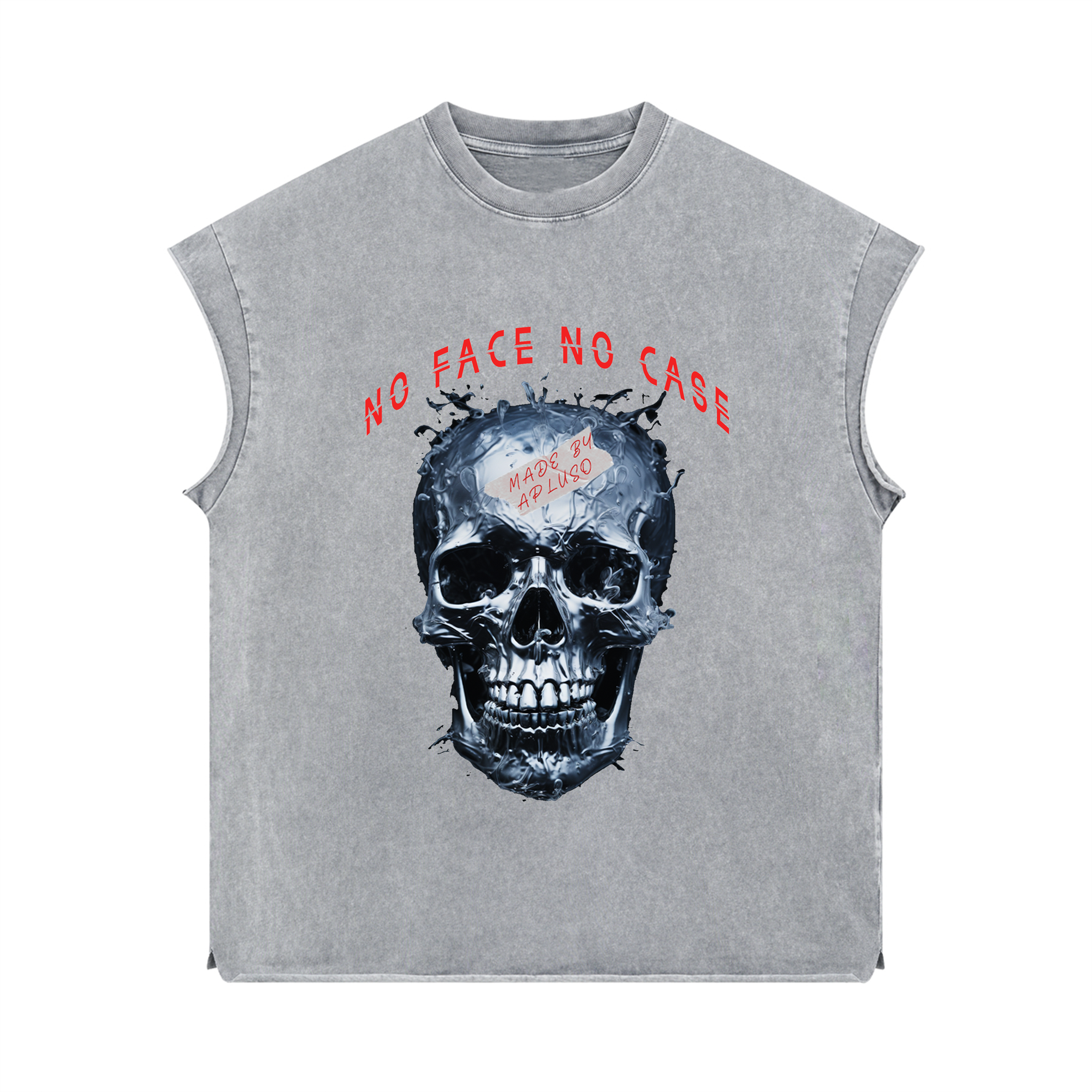 SLEEVELESS TANK TOP- LIGHT GREY