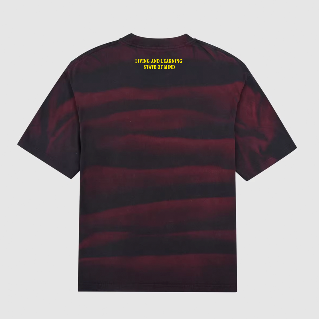 SPRAY STRIPE ACID WASHED OVERSIZE TSHIRT