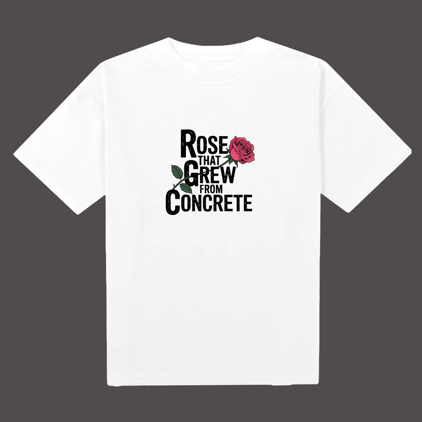 ROSE THAT GREW FROM CONCRETE WHITE TEE BY APLUSO