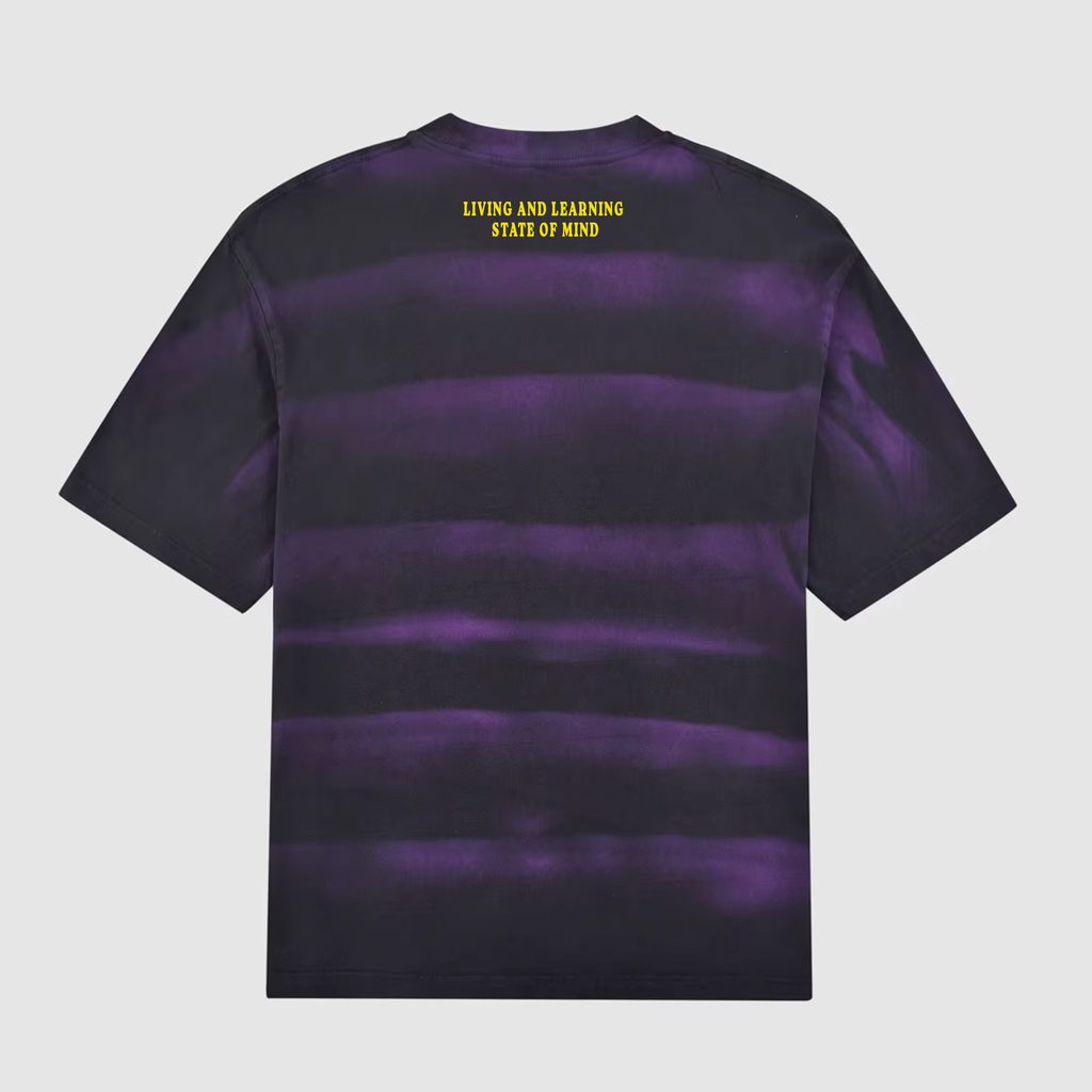 SPRAY STRIPE ACID WASHED OVERSIZE TSHIRT