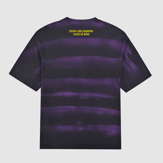 SPRAY STRIPE ACID WASHED OVERSIZE TSHIRT