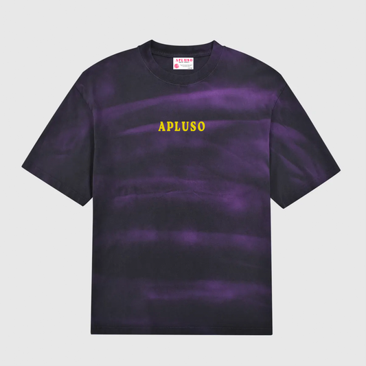 SPRAY STRIPE ACID WASHED OVERSIZE TSHIRT