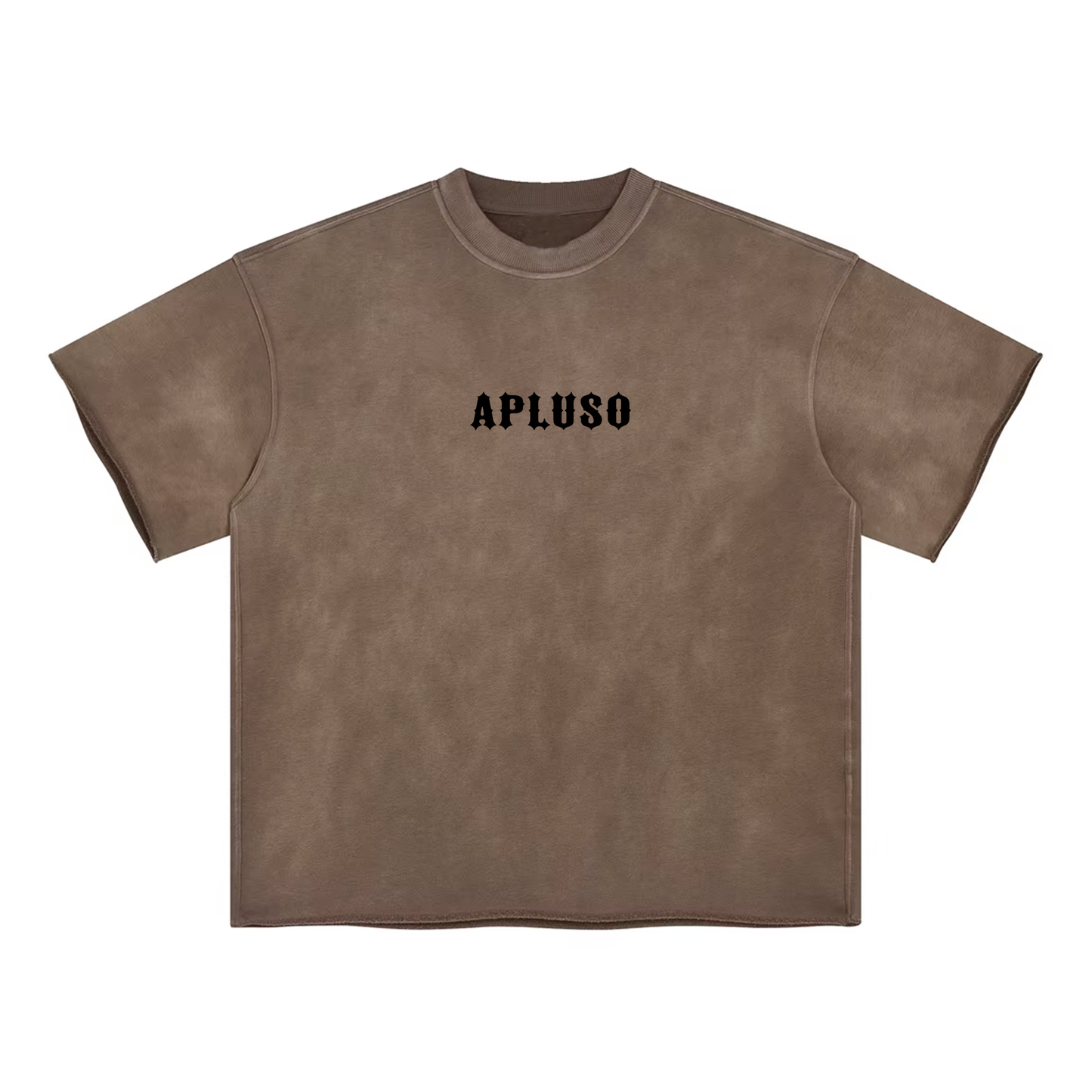 FADED BROWN HEM BOXY TSHIRT