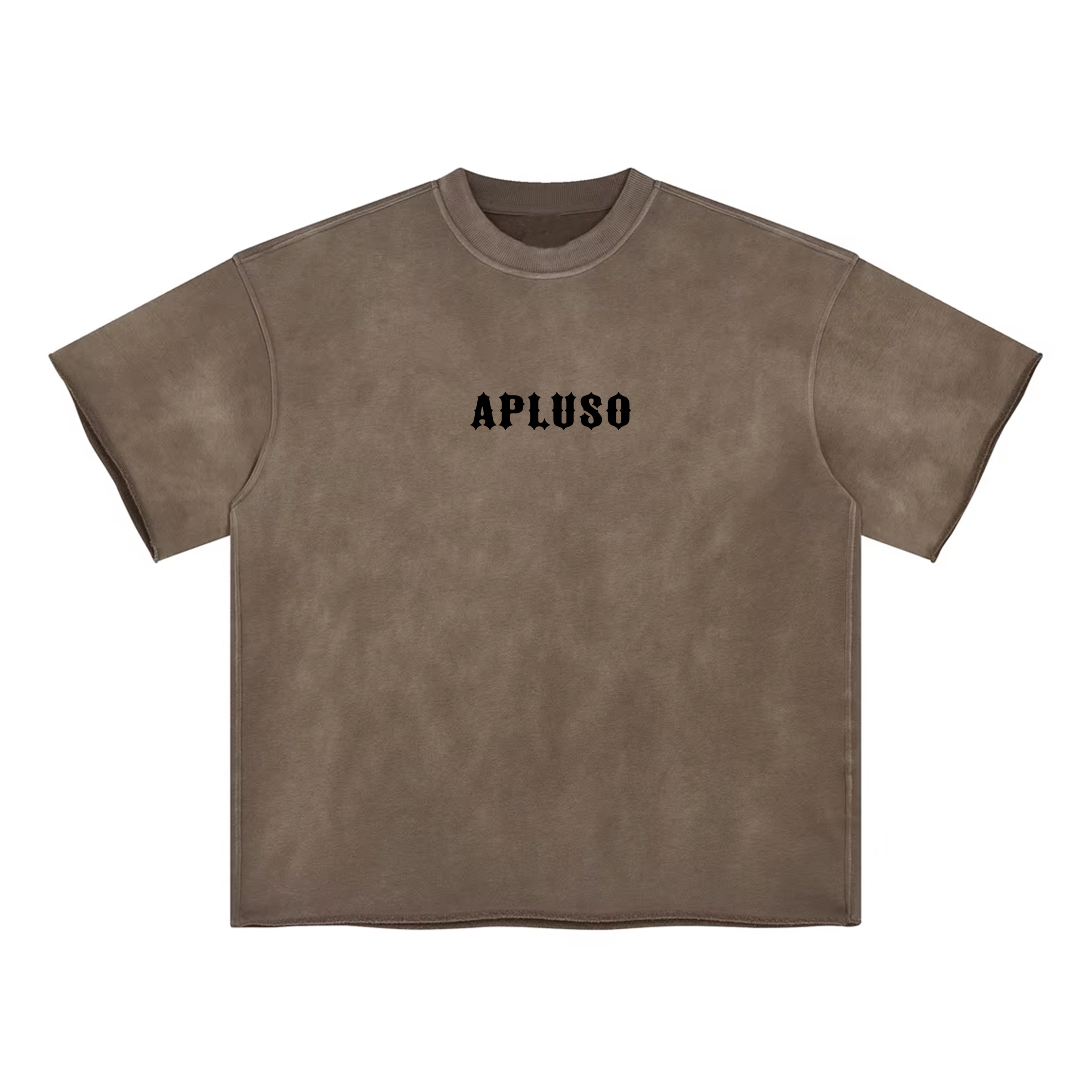 FADED BROWN HEM BOXY TSHIRT