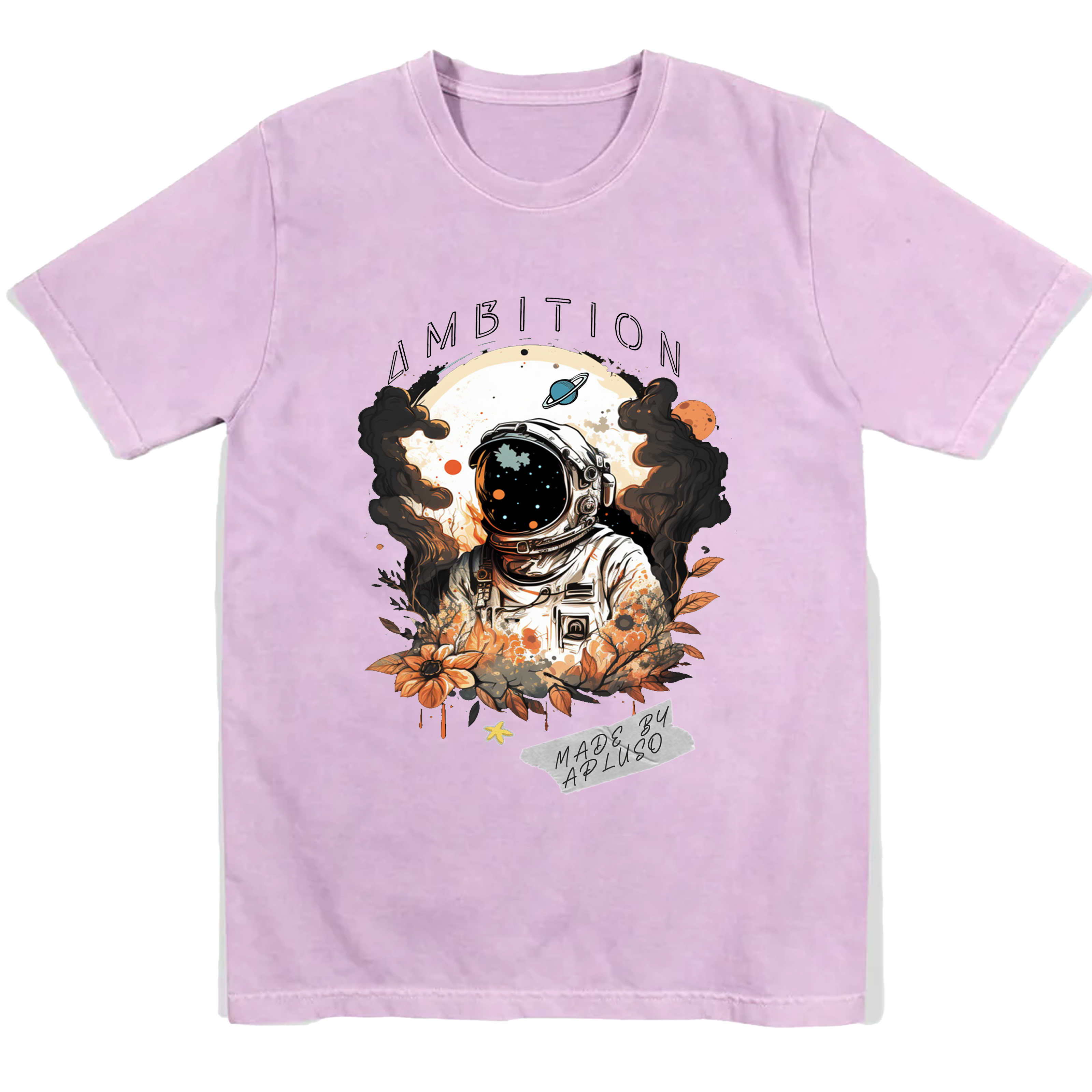 VINTAGE ASTRONAUT FLORAL GRAPHIC OVERSIZE TSHIRT