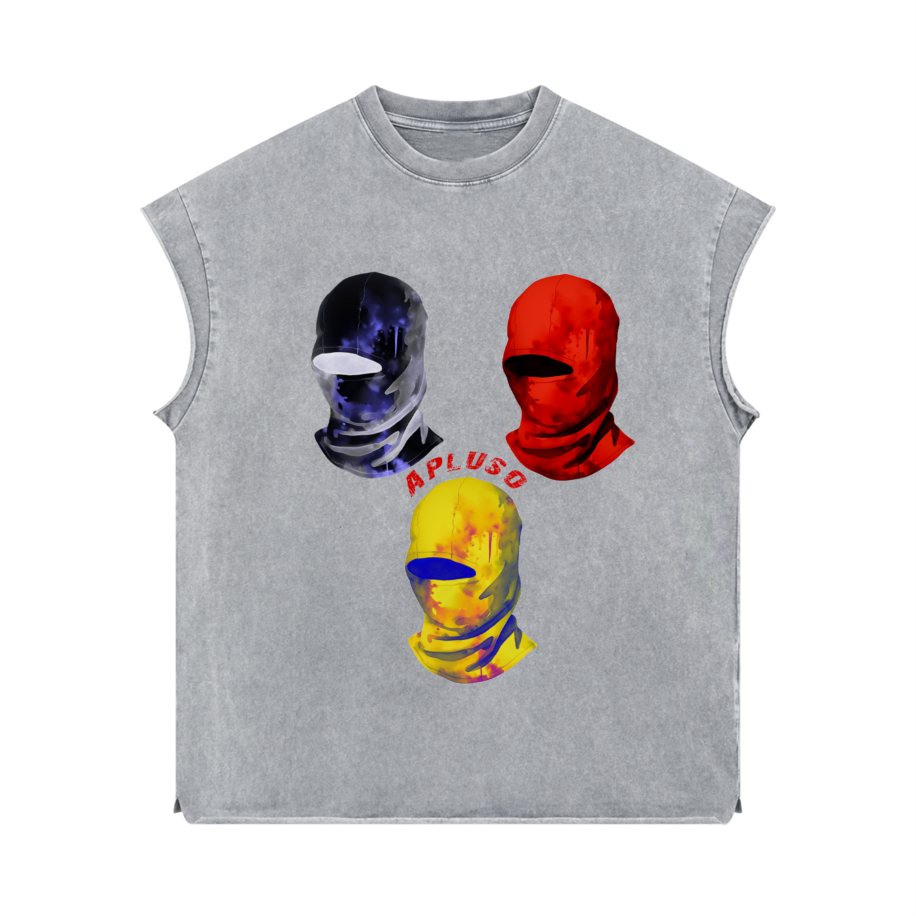 SLEEVELESS TANK TOP- LIGHT GREY