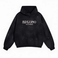 DISTRESSED DYED PULLOVER HOODIE