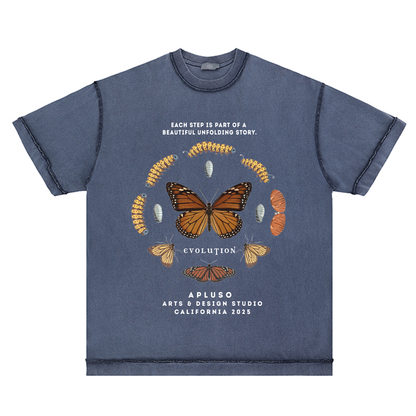 Reverse Inside-Out Oversize Tshirt (Blue)