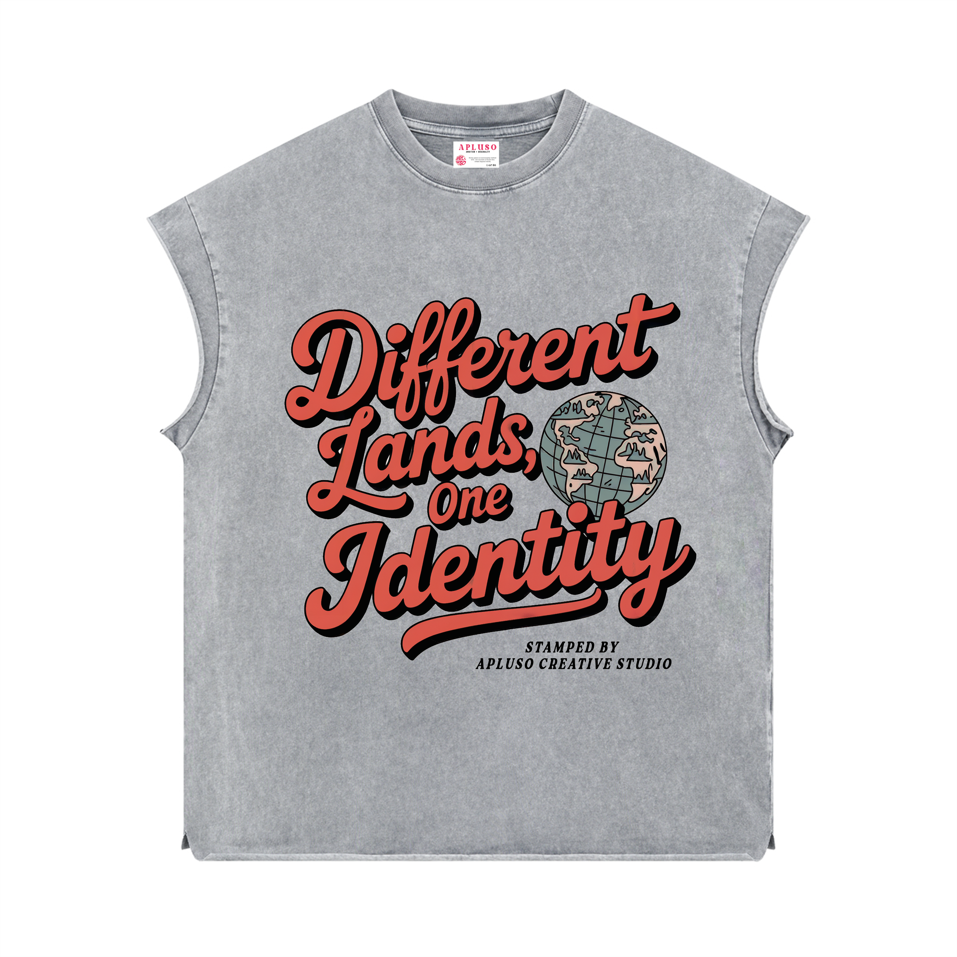 SLEEVELESS TANK TOP- LIGHT GREY