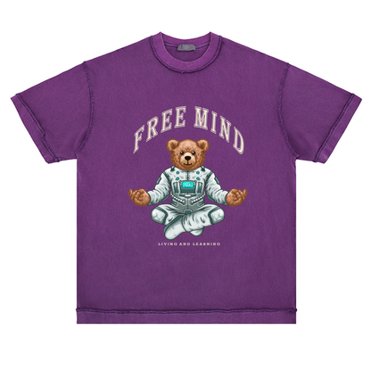 Reverse Inside-Out Oversize Tshirt (Washed Purple)