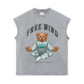 SLEEVELESS TANK TOP- LIGHT GREY