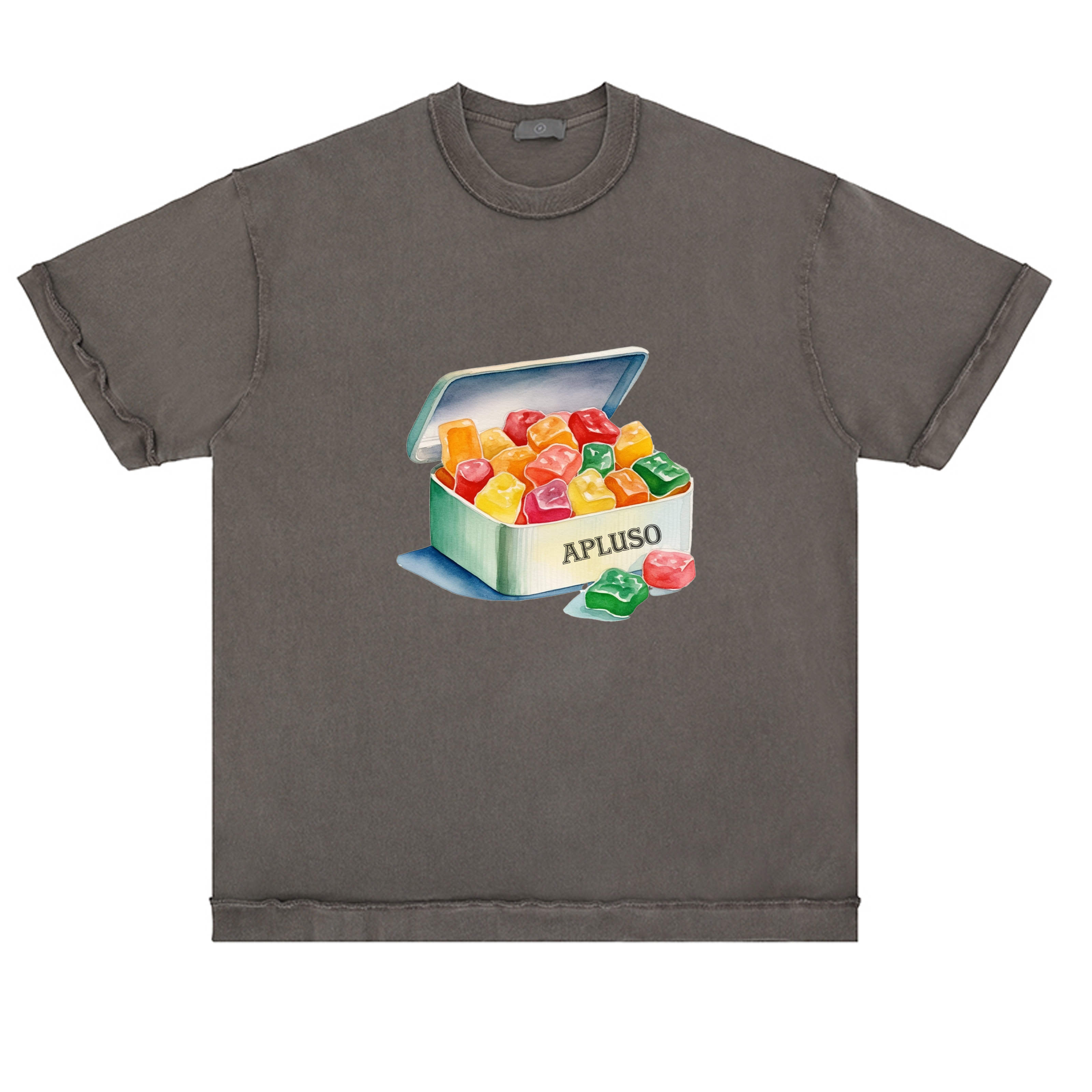 REVERSE INSIDE-OUT TSHIRT -- GUMMY GRAPHICS TEE