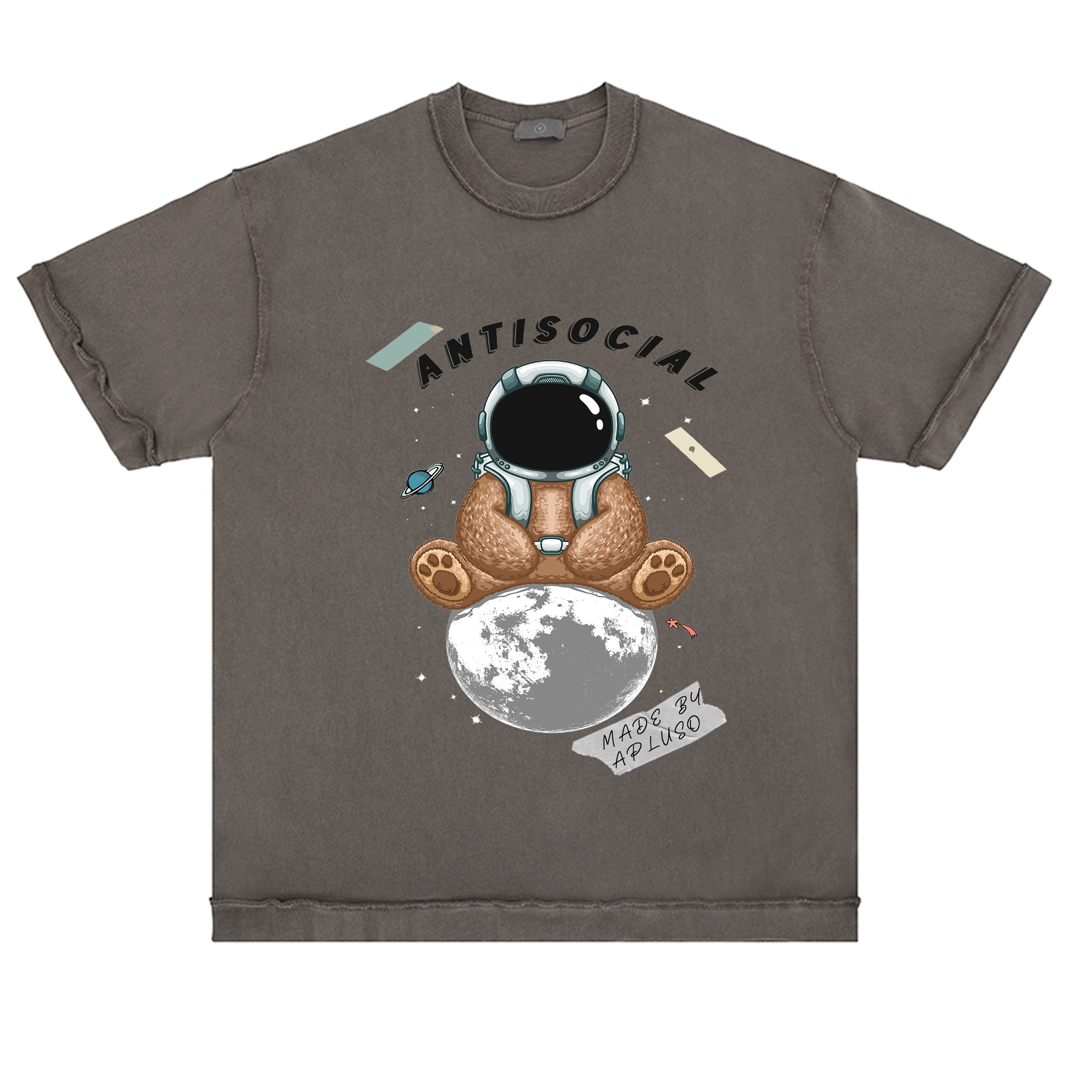 REVERSE TSHIRT - ANTISOCIAL ASTROBEAR GRAPHIC STREETWEAR TEE