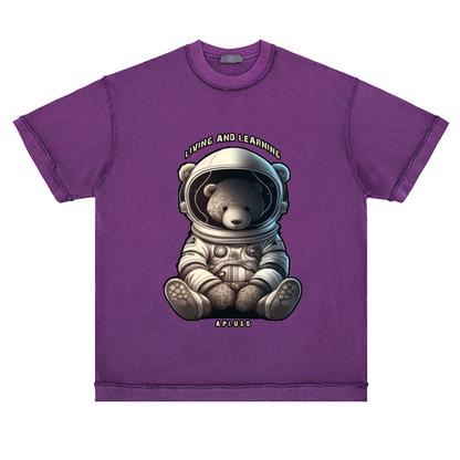 Reverse Inside-Out Oversize Tshirt (Washed Purple)