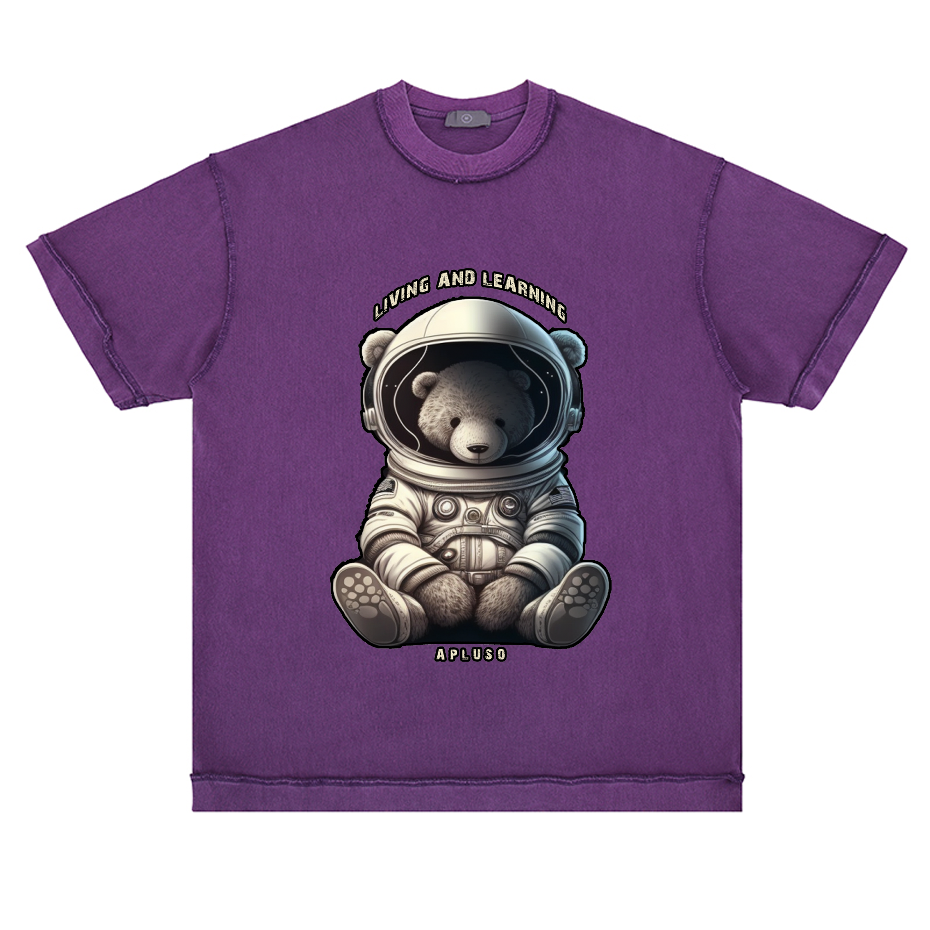 REVERSE INSIDE-OUT TEE -- LIVING AND LEARNING GRAPHICS TEE