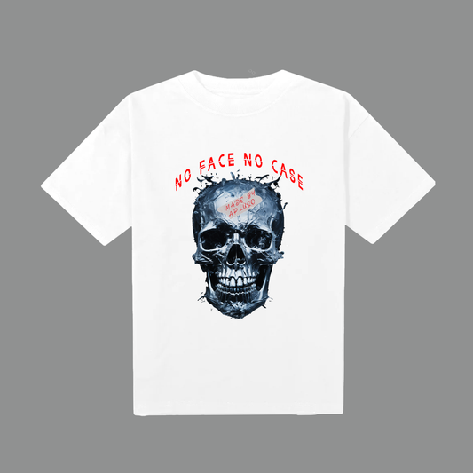 NO FACE NO CASE  OVERSIZE STREETWEAR GRAPHIC TSHIRT