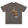 REVERSE TSHIRT- BACK OUTSIDE SKELETON GRAPHICS TEE