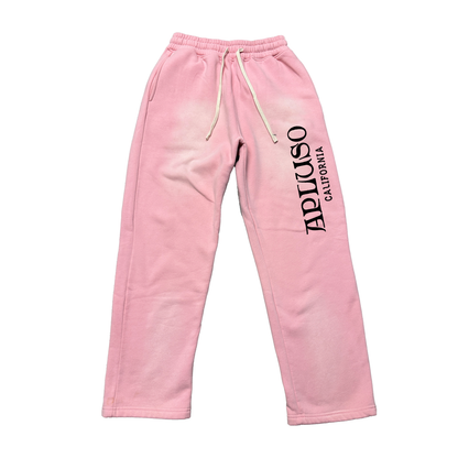 DISTRESSED DYED WASHED PANT - PINK