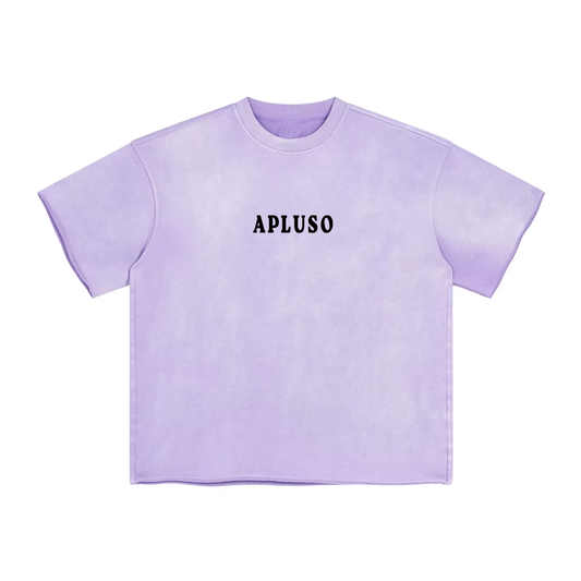 FADED PURPLE HEM BOXY TSHIRT