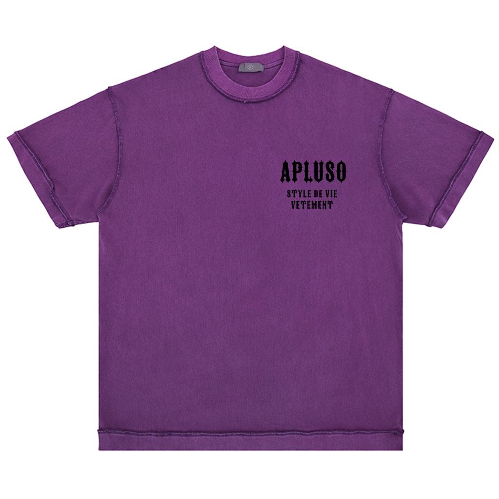 Reverse Inside-Out Oversize Tshirt (Washed Purple)