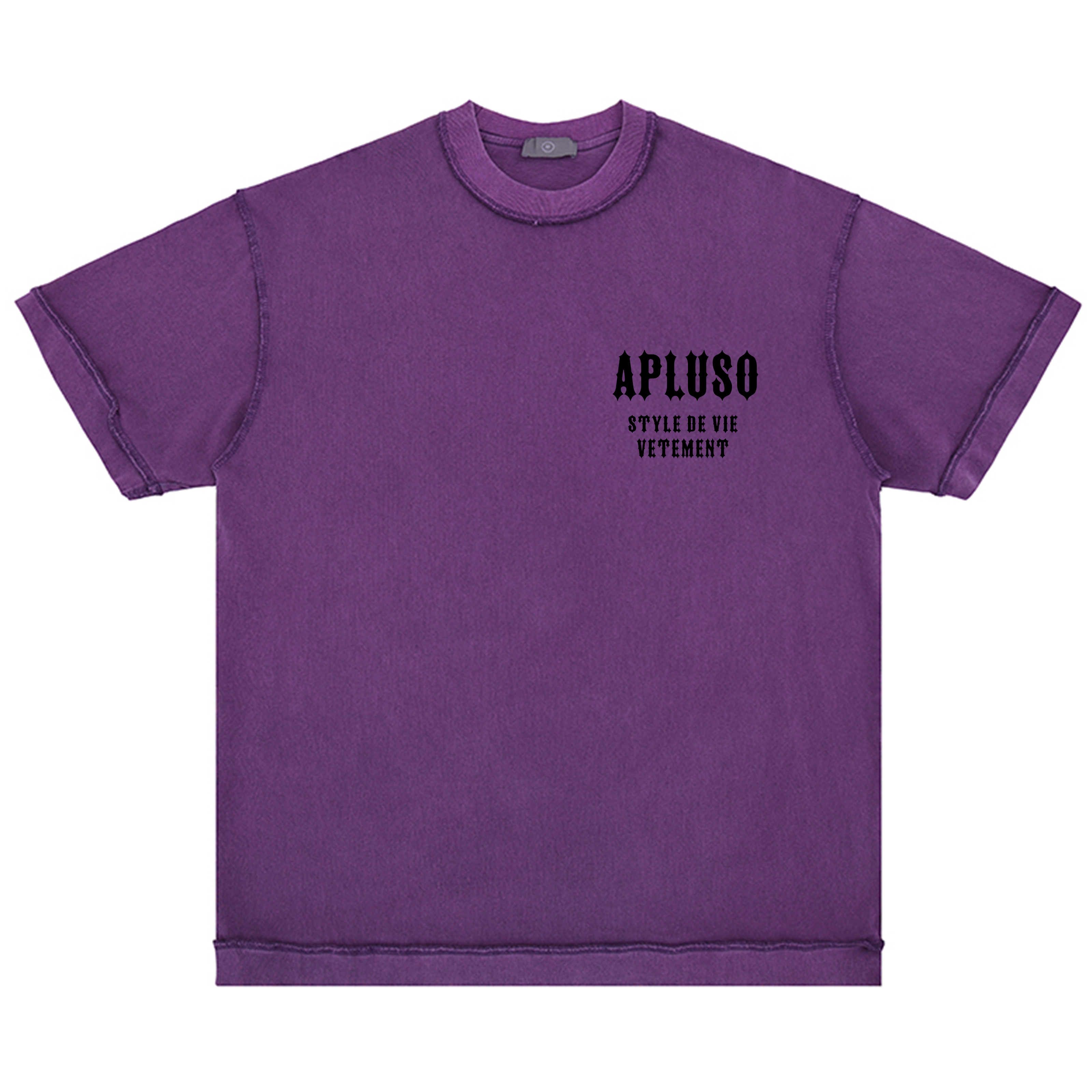 Reverse Inside-Out Oversize Tshirt (Washed Purple)