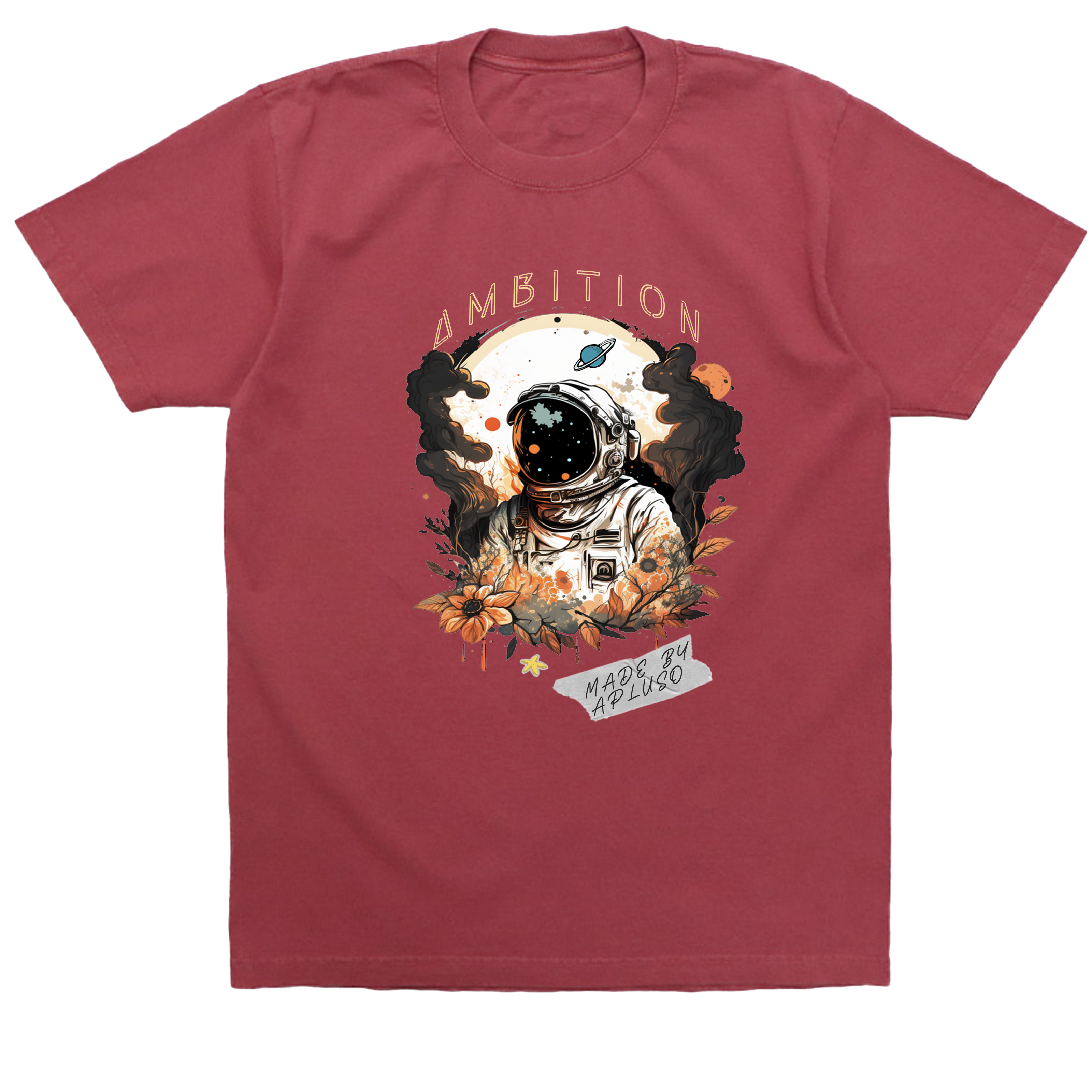VINTAGE ASTRONAUT FLORAL GRAPHIC OVERSIZE TSHIRT